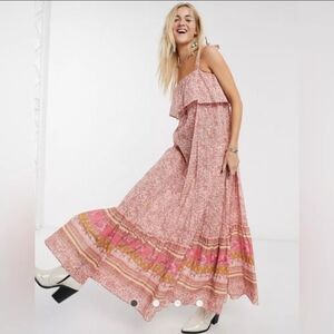 Free People Tangier Babydoll Midi Dress -‎ L